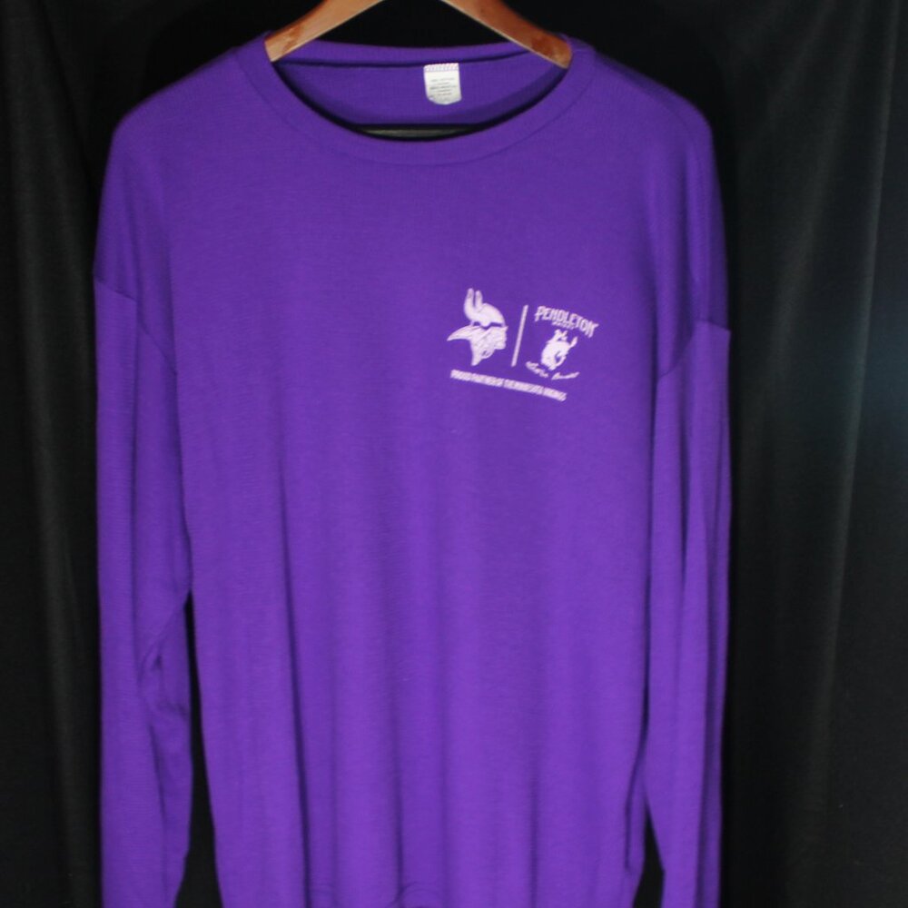 Pendleton Whisky Minnesota Vikings 100% Cotton Waffle Pattern Purple - Size L